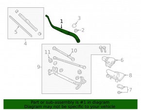 Left wiper arm Acura TLX 15-