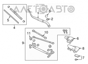 Left wiper arm Acura TLX 15-