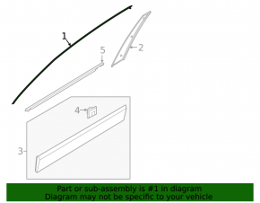 Upper door molding front right Kia Niro 23 - chrome