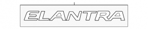 Emblem inscription Elantra trunk lid Hyundai Elantra AD 17-18