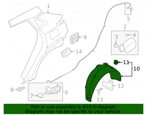 Rear left mudguard Hyundai Kona 18-23
