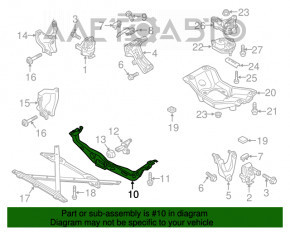 Front engine mount crossmember Audi Q5 8R 13-16 hybrid