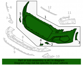Bare front bumper for Audi S3 22-24