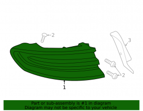 Light outer wing left Porsche Macan 15-18 light