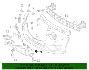 Mazda CX-5 13-16 Front Bumper Tow Hook Cap