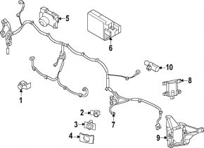 Mazda CX-90 24-26 front bumper wiring for parking sensors and camera