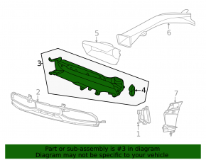 Right radiator deflector blinds for the Porsche Taycan 2025-26