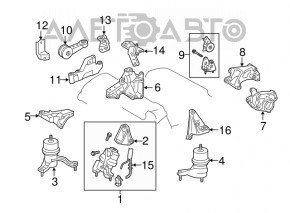 Rear engine mount for Lexus RX350 10-15