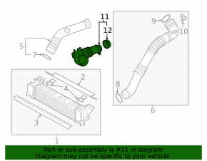 Air duct from intercooler BMW 3 F30 12-16 N20 broken