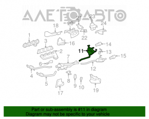 Rear muffler with barrel, right, Mercedes X164 GL420 GL450 GL500 GL550