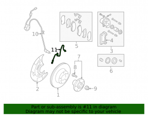 Front right brake hose for Subaru Tribeca B10 08-14