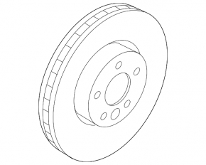 Volvo S60 15-18 Front Left Brake Disc with Slots, 370mm