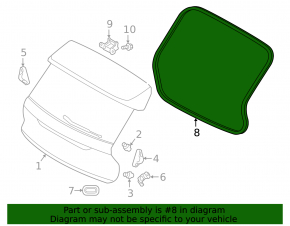 Rubber seal for tailgate Volvo XC40 19-25