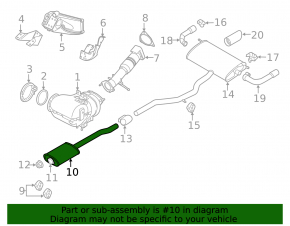 Exhaust pipe center section Volvo XC60 22-25 B5