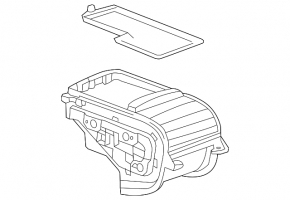 Buick Encore 17-22 center console pocket box, black, rear