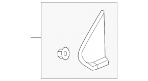 Plug triangle wing front right Chevrolet Trax 15-20 structure with chrome molding