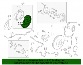 Rear left hub bracket for Nissan Rogue 18-20