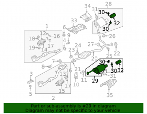 Subaru B10 Tribeca rear left muffler