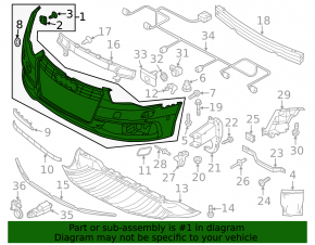 Bare front bumper Audi A6 C7 16-18 rest