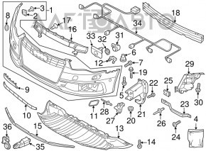 Bare front bumper Audi A6 C7 12-18 pre-restored for parking sensors