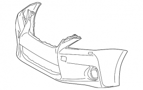 Bare front bumper for Lexus CT200h 11-13 pre-restyling