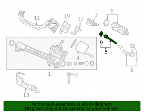 Steering rod left Acura ILX 13- CTR