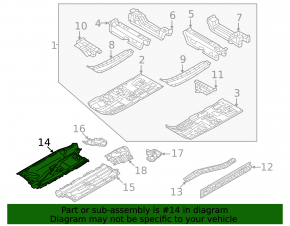 Mitsubishi Outlander 22-25 front right underbody protection, tear