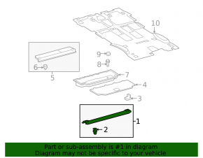 Toyota Sequoia 08-16 trunk opening trim black