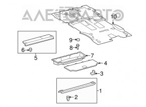 Toyota Sequoia 08-16 trunk opening trim black