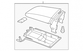 Armrest VW Jetta 11-18 USA fabric, black