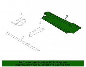 Left underbody protection for Audi A3 8V 15-19 convertible