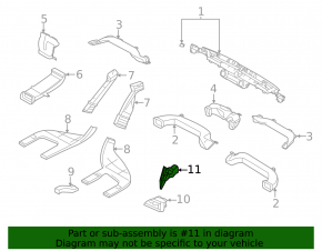 Air duct dashboard left Subaru Outback 20-23