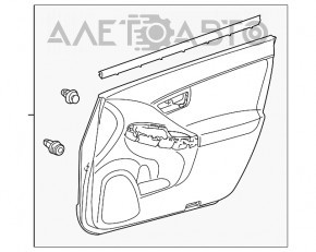 Door trim card front right Toyota Prius 30 10-15 cloth beige