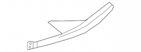 Lexus ES300h 19-26 black rear left inner door sill plate