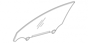 Front left door glass for Lexus IS 14-20