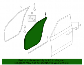 Door seal front right Kia Soul 14-19