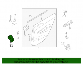 Front Right Window Regulator Subaru Impreza WRX GH 08-14