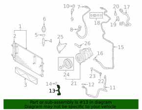 Air conditioning pipe from condenser Audi Q5 8R 13-17 3.0 tfsi