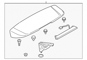 Subaru b9 Tribeca 06-07 Tailgate Spoiler with Brake Light