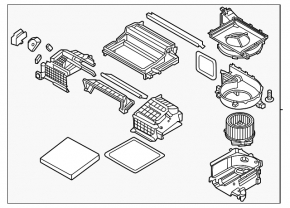 Hyundai Ioniq 5 22-24 heater and ventilation assembly