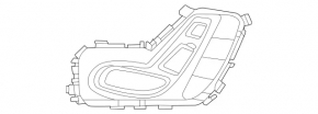 Rear right seat control Mercedes X167 GLS 450 580 20-26 chrome