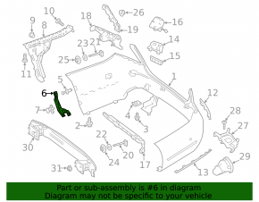 Rear bumper bracket right Mercedes W213 E 17-23 AMG pkg