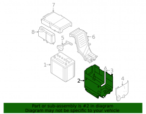 Battery tray Mazda3 2.3 03-08