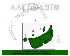 Lower Trunk Door Trim Mazda3 03-08 HB