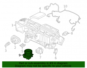 Ford Mustang mk6 15-23 heater fan motor