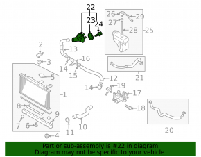 Thermostat housing Mazda 3 09-13 2.3, 2.5