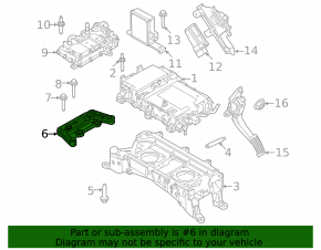 On-board charger support bracket left Ford Mustang Mach-E 21-23
