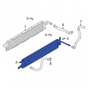 Inverter radiator rear Ford Escape MK4 20- hybrid, plug-In