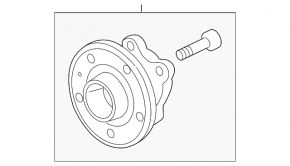 Rear left hub Chevrolet Equinox 18-24 FWD