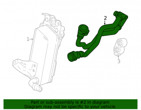 Cooling pipes for automatic transmission BMW F30 17-18 B46